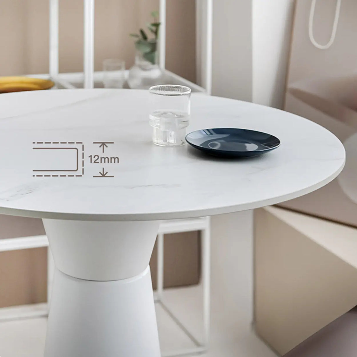 White Round Metal Medium Bar Table for Elegant Spaces Image - 13