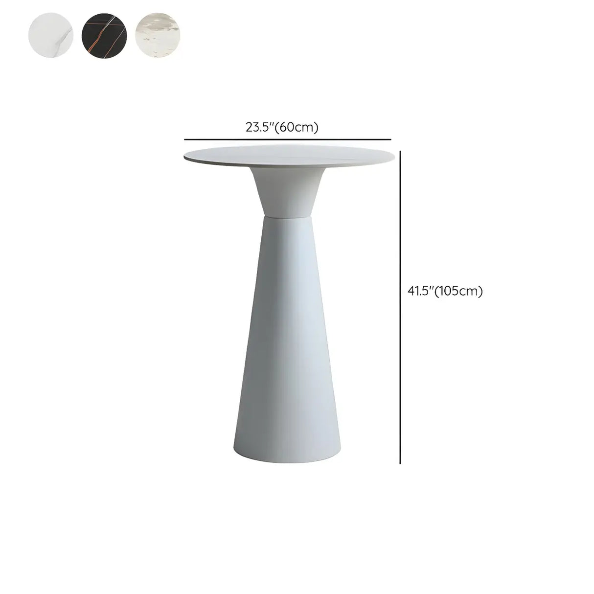 White Round Metal Medium Bar Table for Elegant Spaces Image - 20