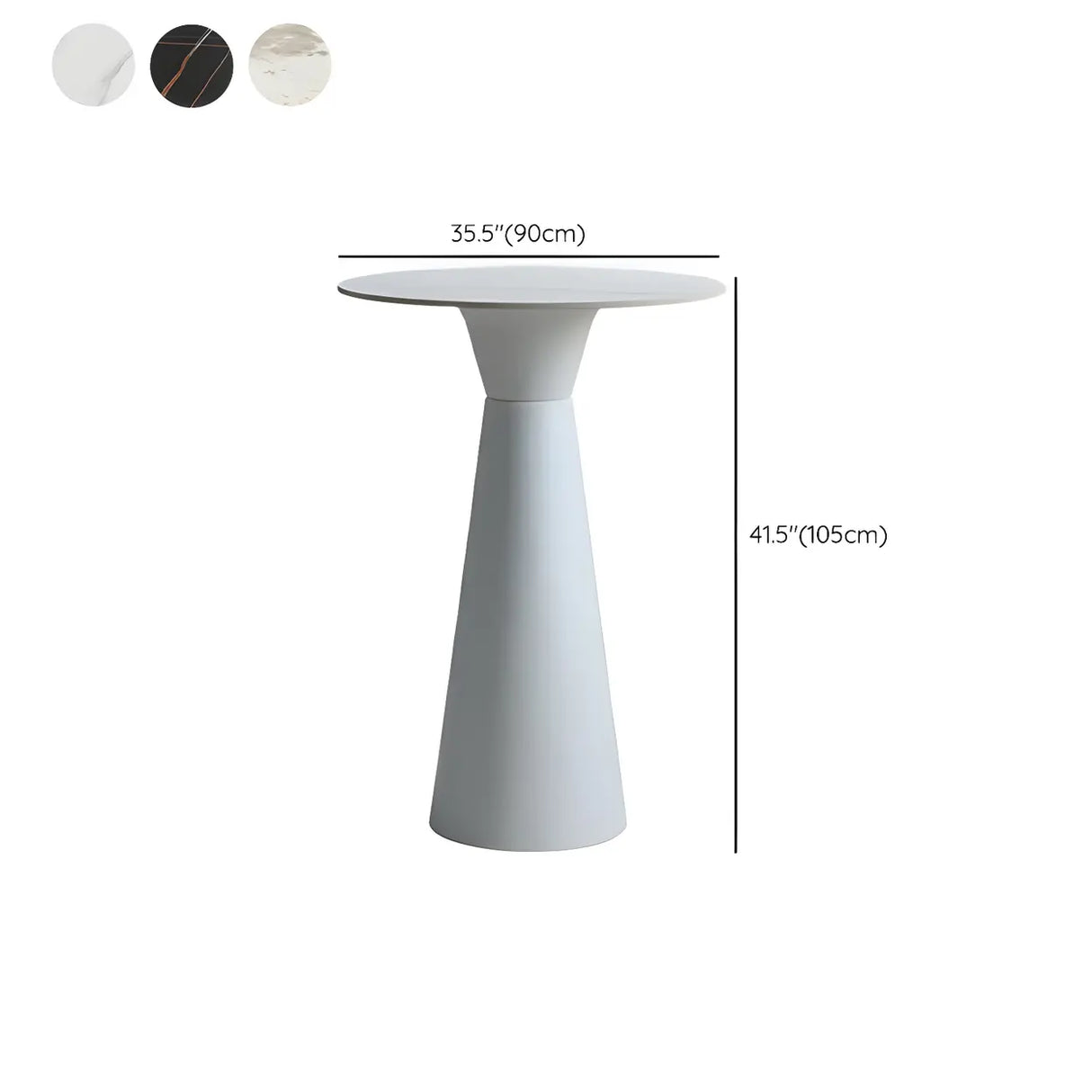 White Round Metal Medium Bar Table for Elegant Spaces Image - 23