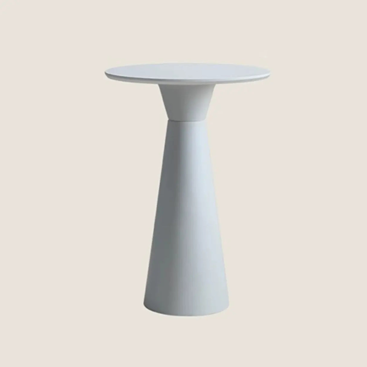 White Round Metal Medium Bar Table for Elegant Spaces Image - 3