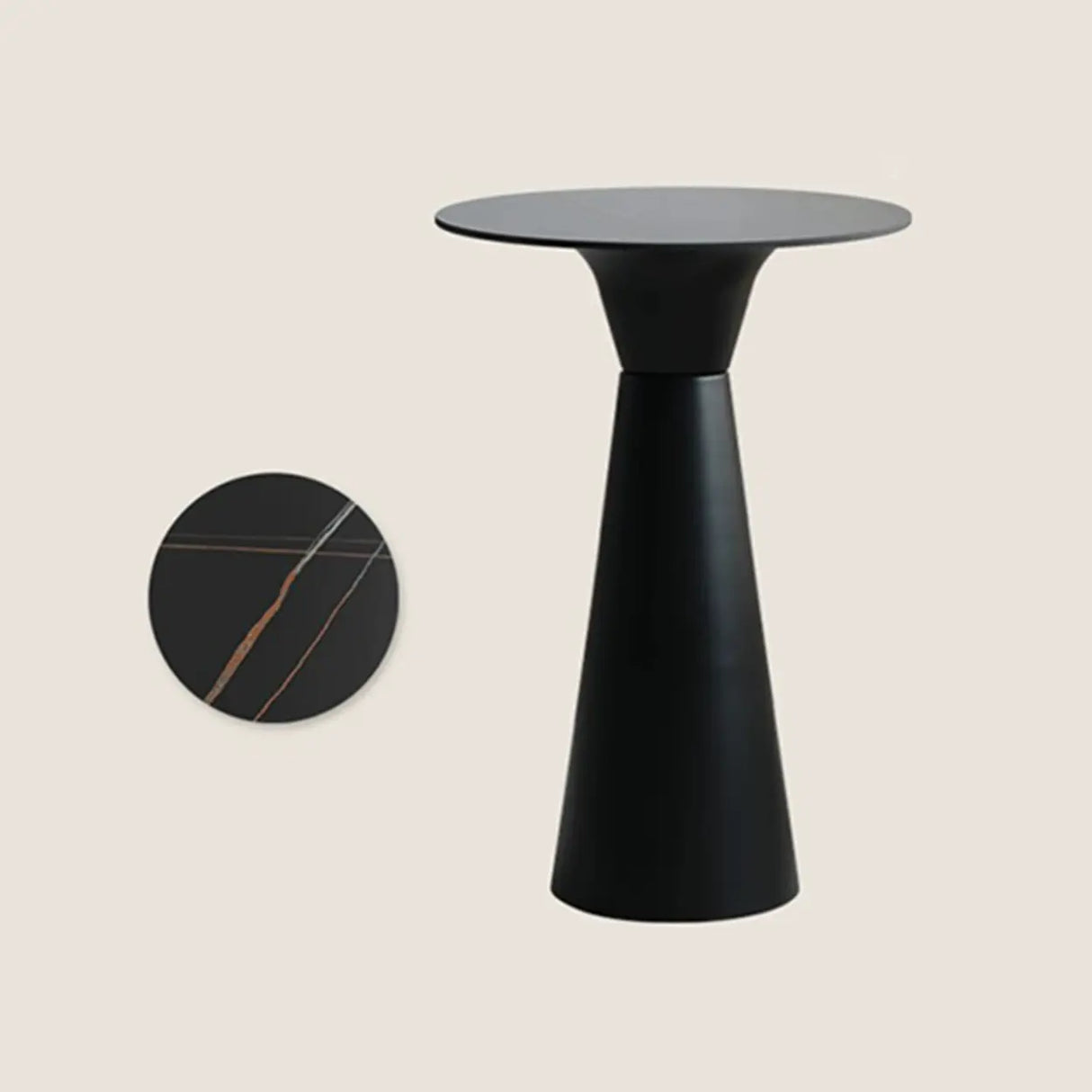 White Round Metal Medium Bar Table for Elegant Spaces Image - 9