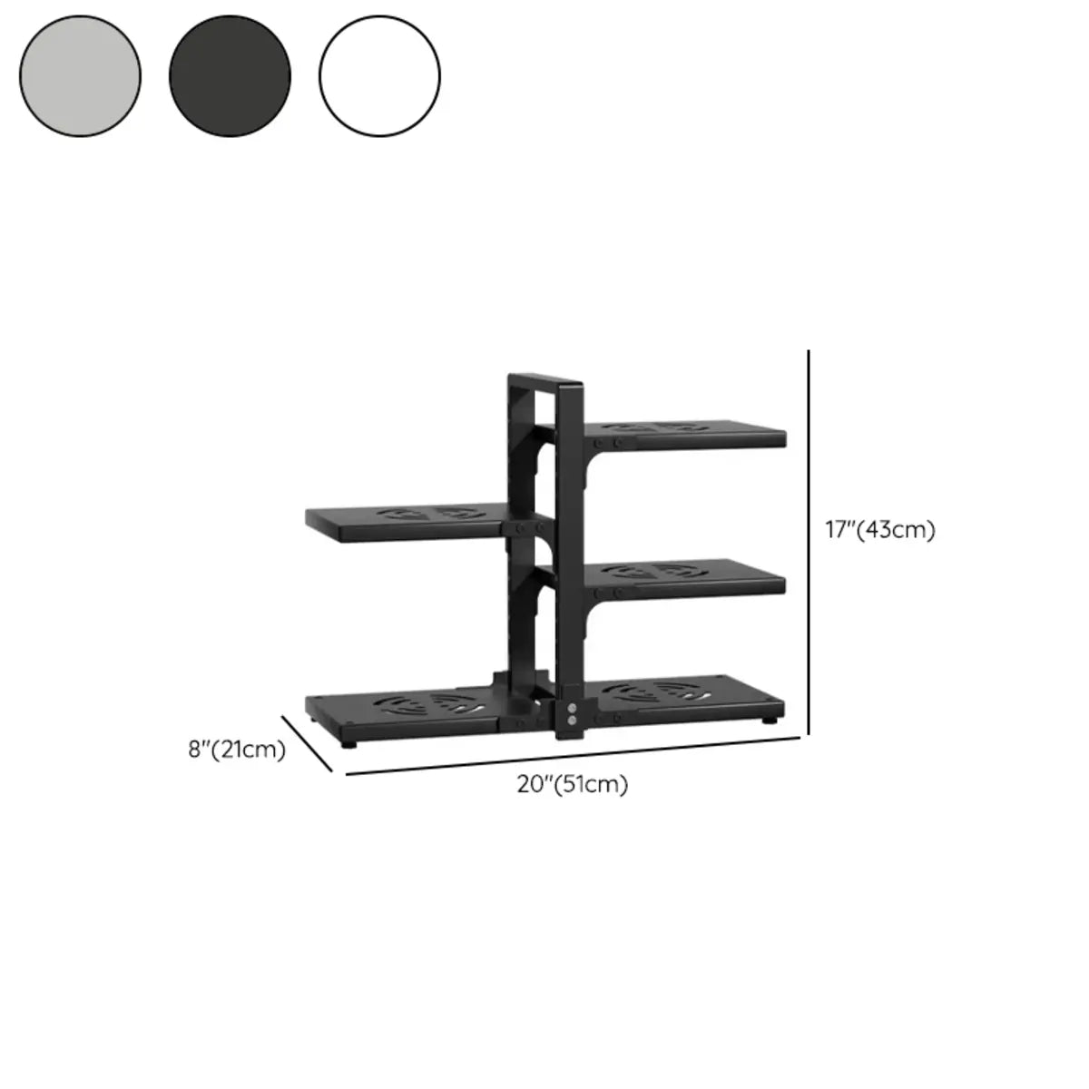 White Rust Resistant Metal Storage Baker's Rack