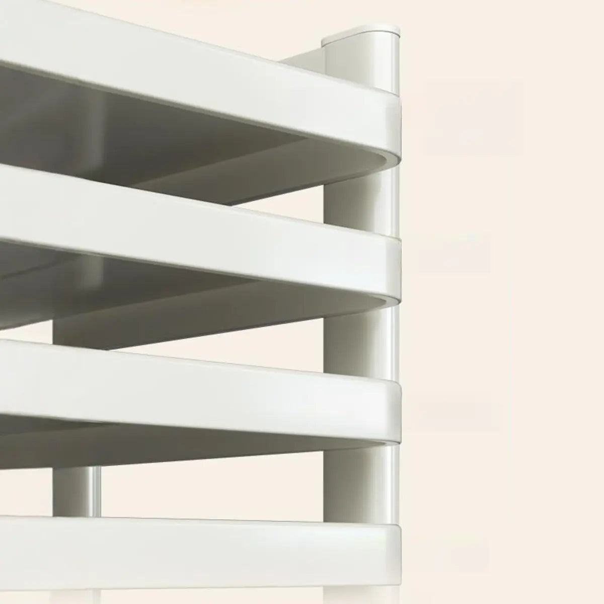 White Rust Resistant Steel Baker's Rack with Shelves Image - 10