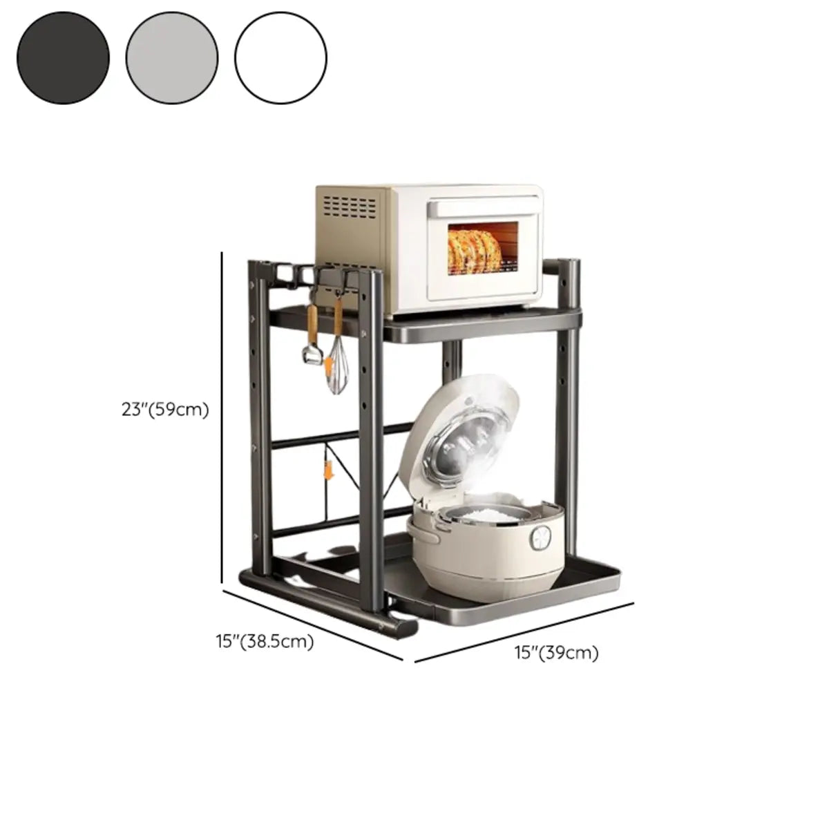 White Rust Resistant Steel Baker's Rack with Shelves