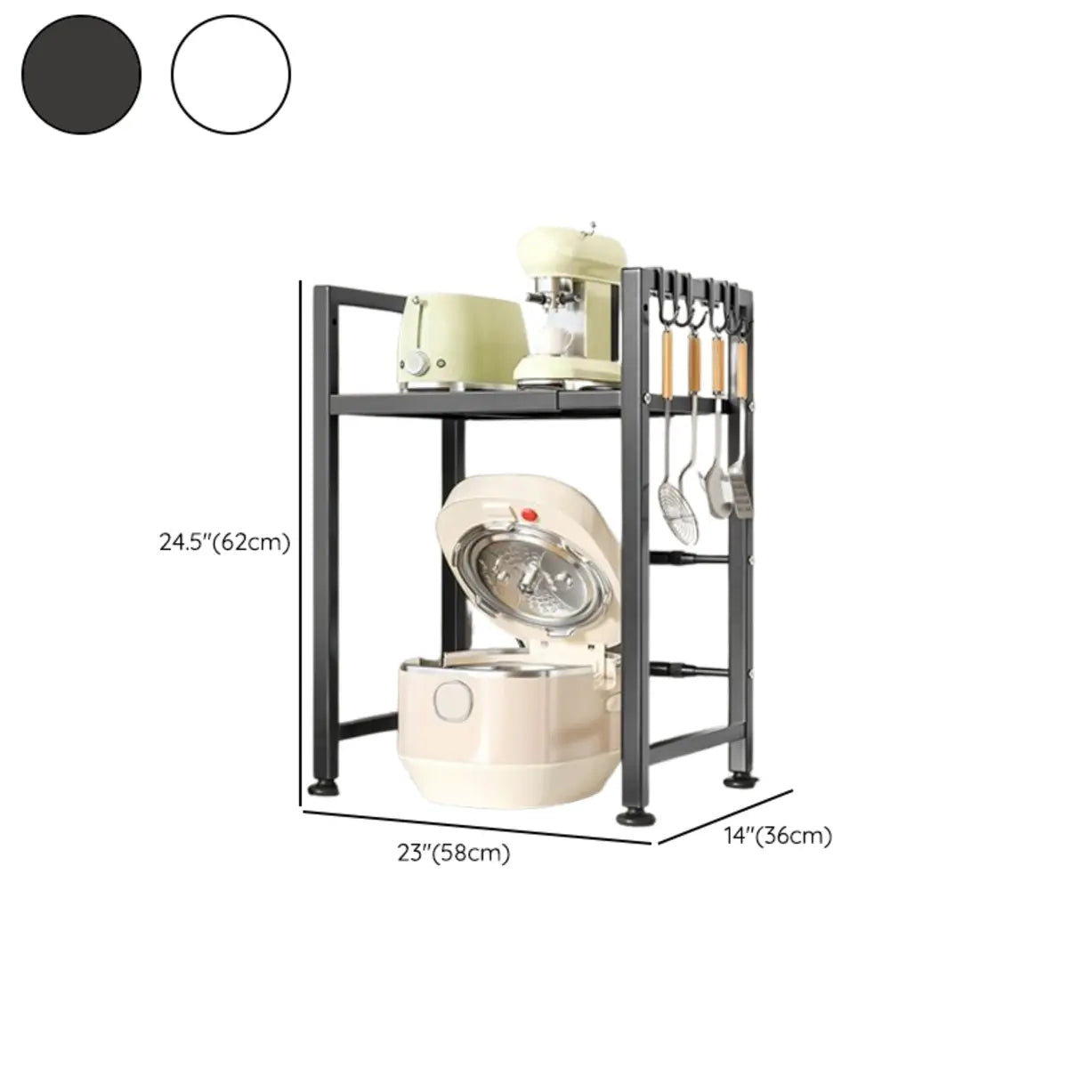 White Rust Resistant Steel Baker's Rack with Shelves Image - 23