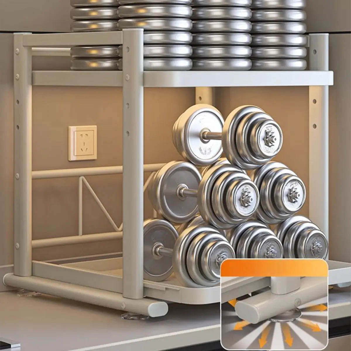 White Rust Resistant Steel Baker's Rack with Shelves Image - 6