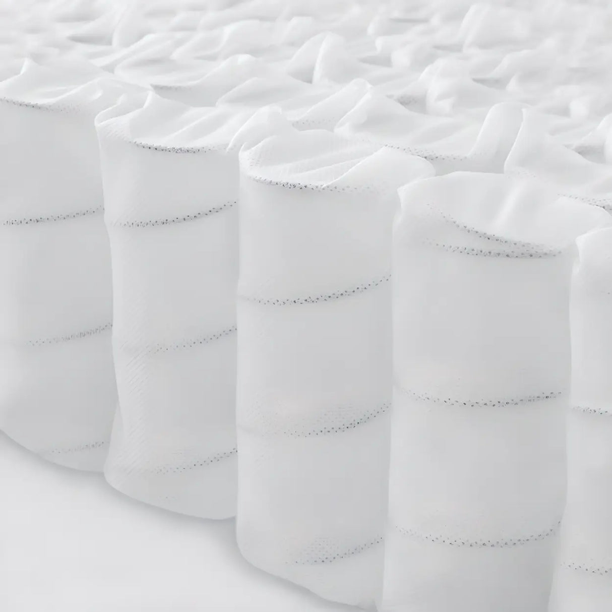 White Scratch Resistant Fabric Sewn Pillow Back Sofa Image - 10