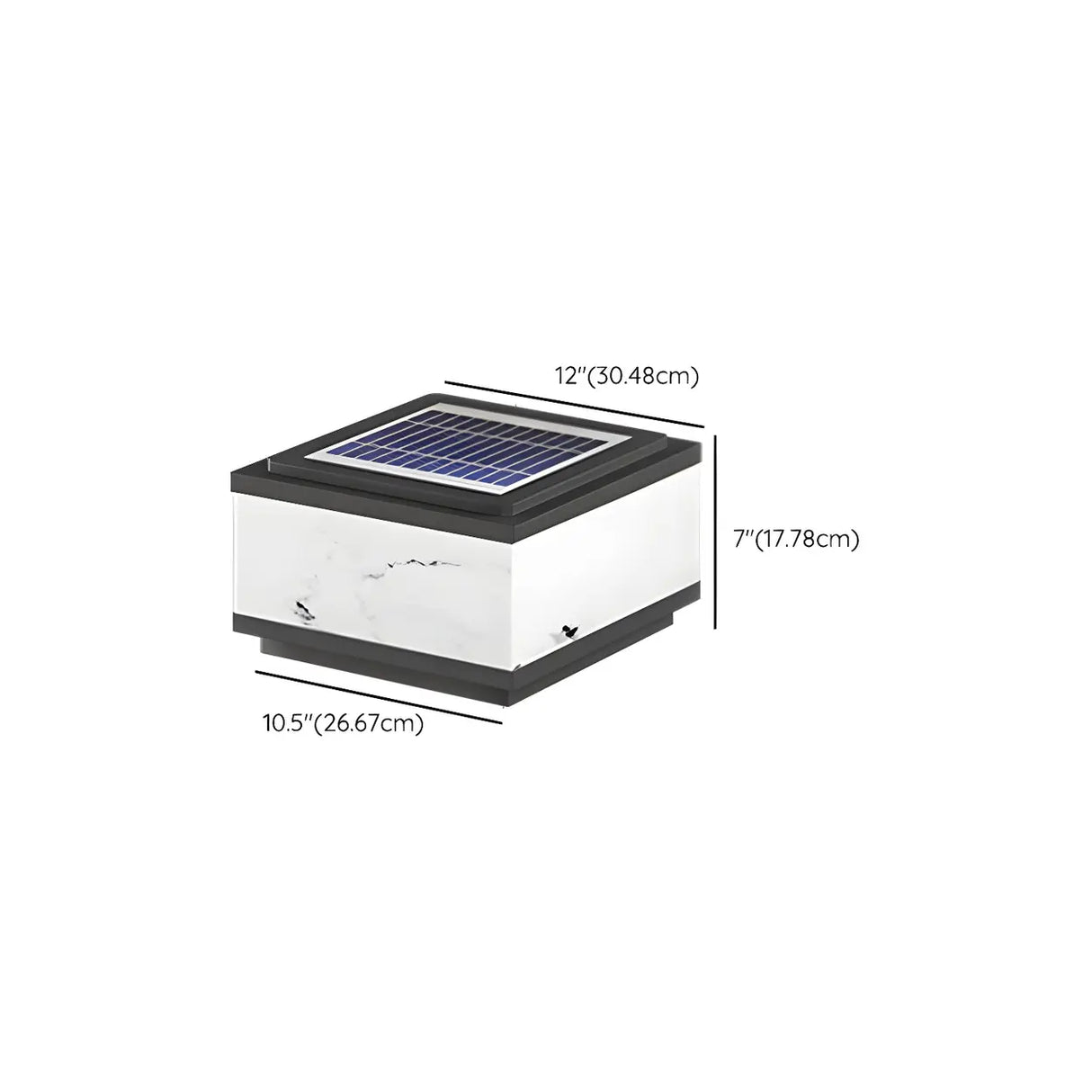 White Simple Rectangular Glass Outdoor Table lamp Image - 23