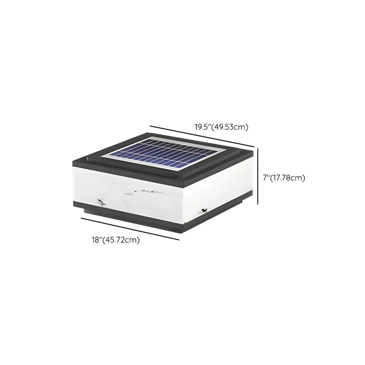 White Simple Rectangular Glass Outdoor Table lamp Image - 25