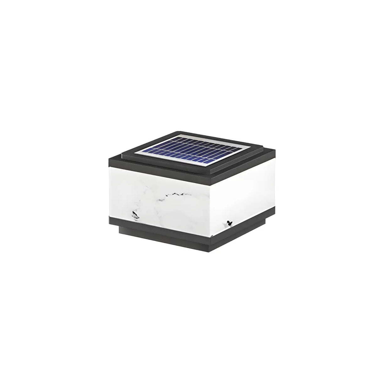 White Simple Rectangular Glass Outdoor Table lamp Image - 3