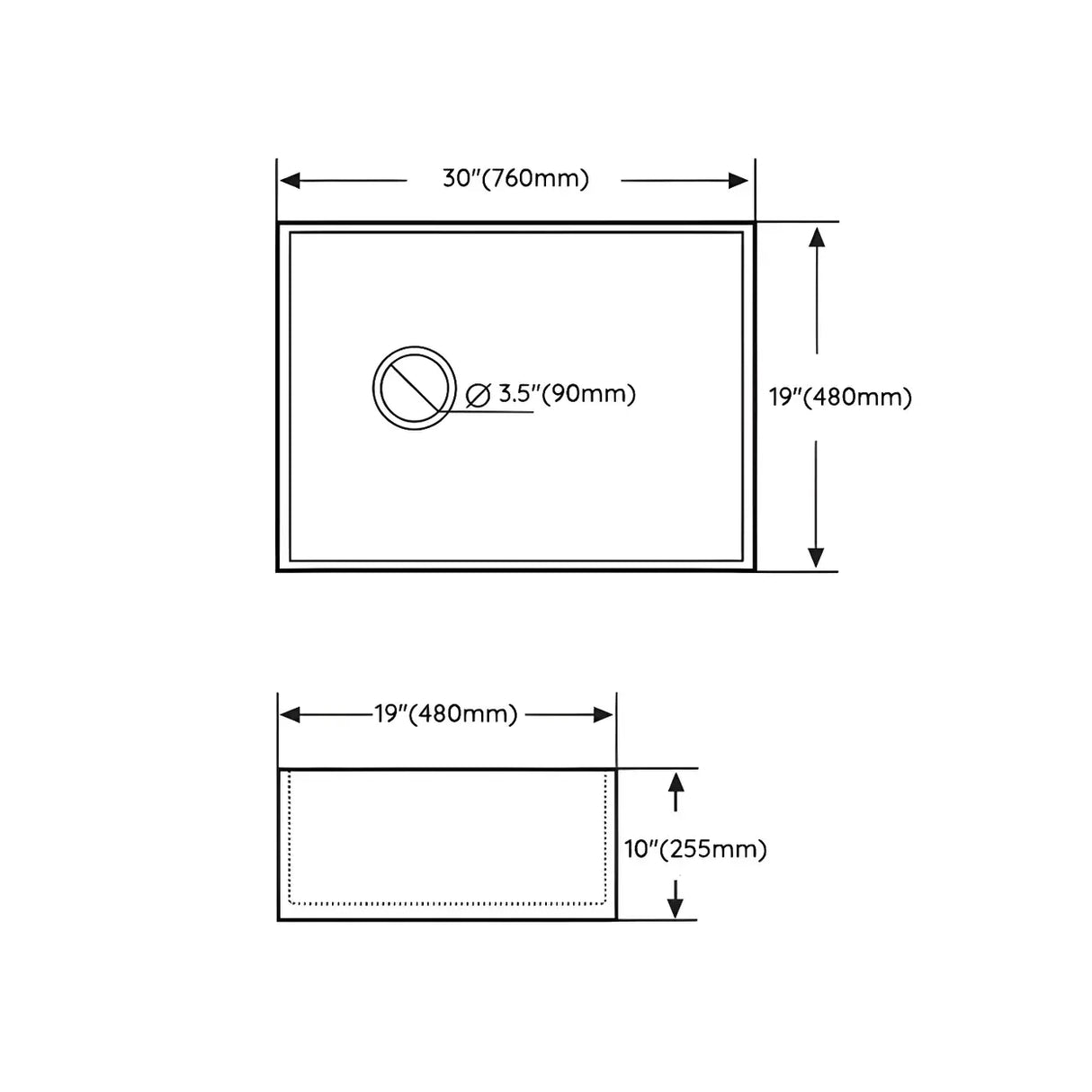 White Sound Dampening Rectangular Quartz Apron Sink Image - 17