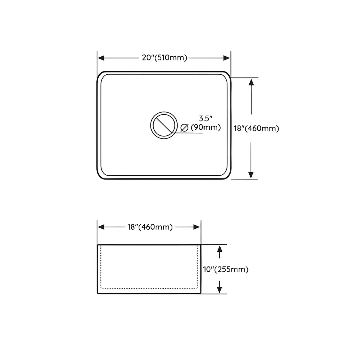 White Sound Dampening Rectangular Quartz Apron Sink Image - 19
