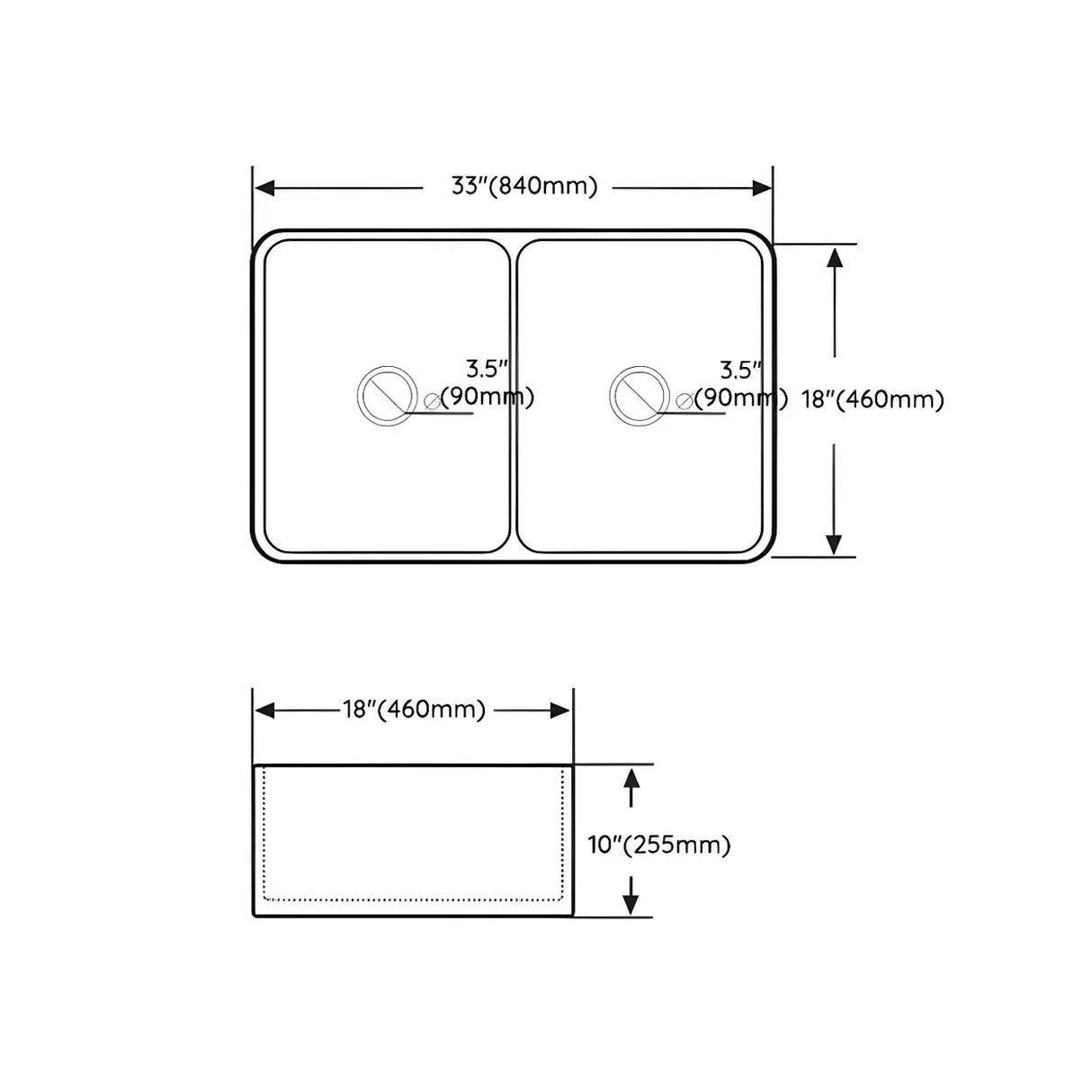 White Sound Dampening Rectangular Quartz Apron Sink Image - 24
