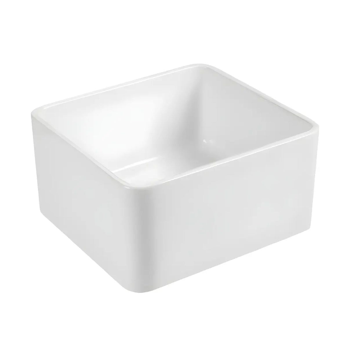 White Sound Dampening Rectangular Quartz Apron Sink Image - 6