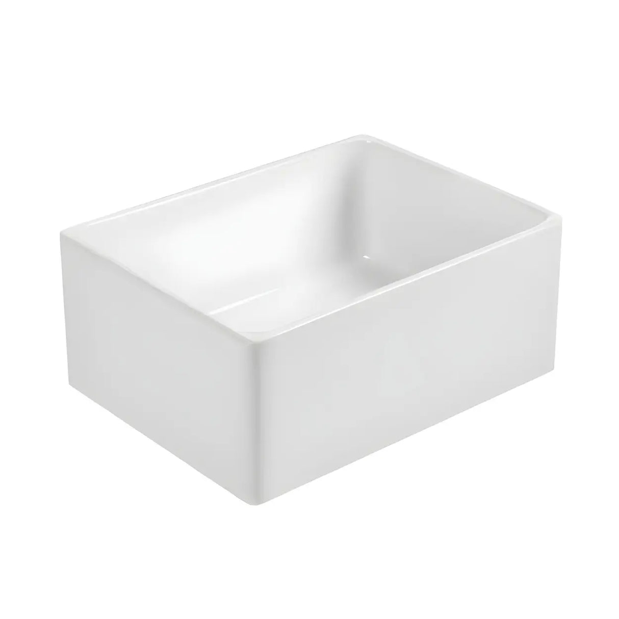 White Sound Dampening Rectangular Quartz Apron Sink Image - 8