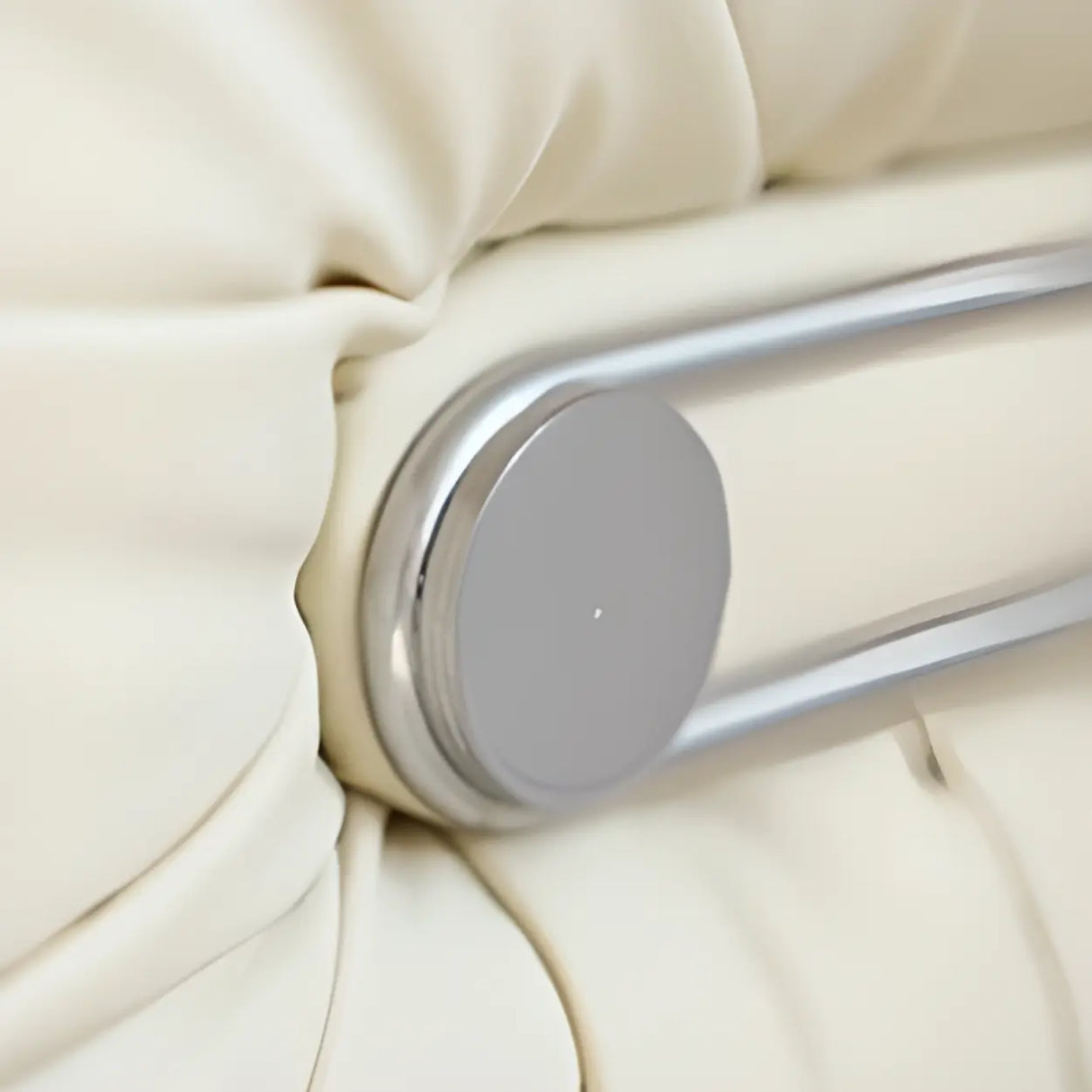 White Stain Resistant Upholstered Indoor Rocking Chair Image - 7