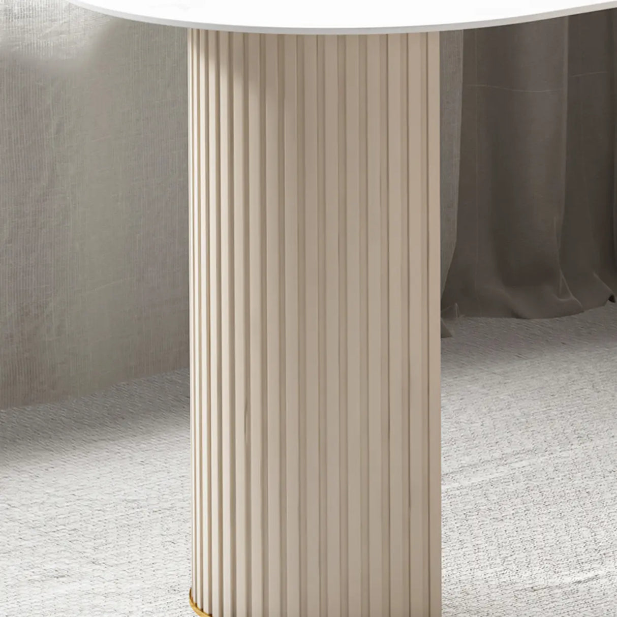 White Standard Free From Sintered Stone Writing Desk Image - 8