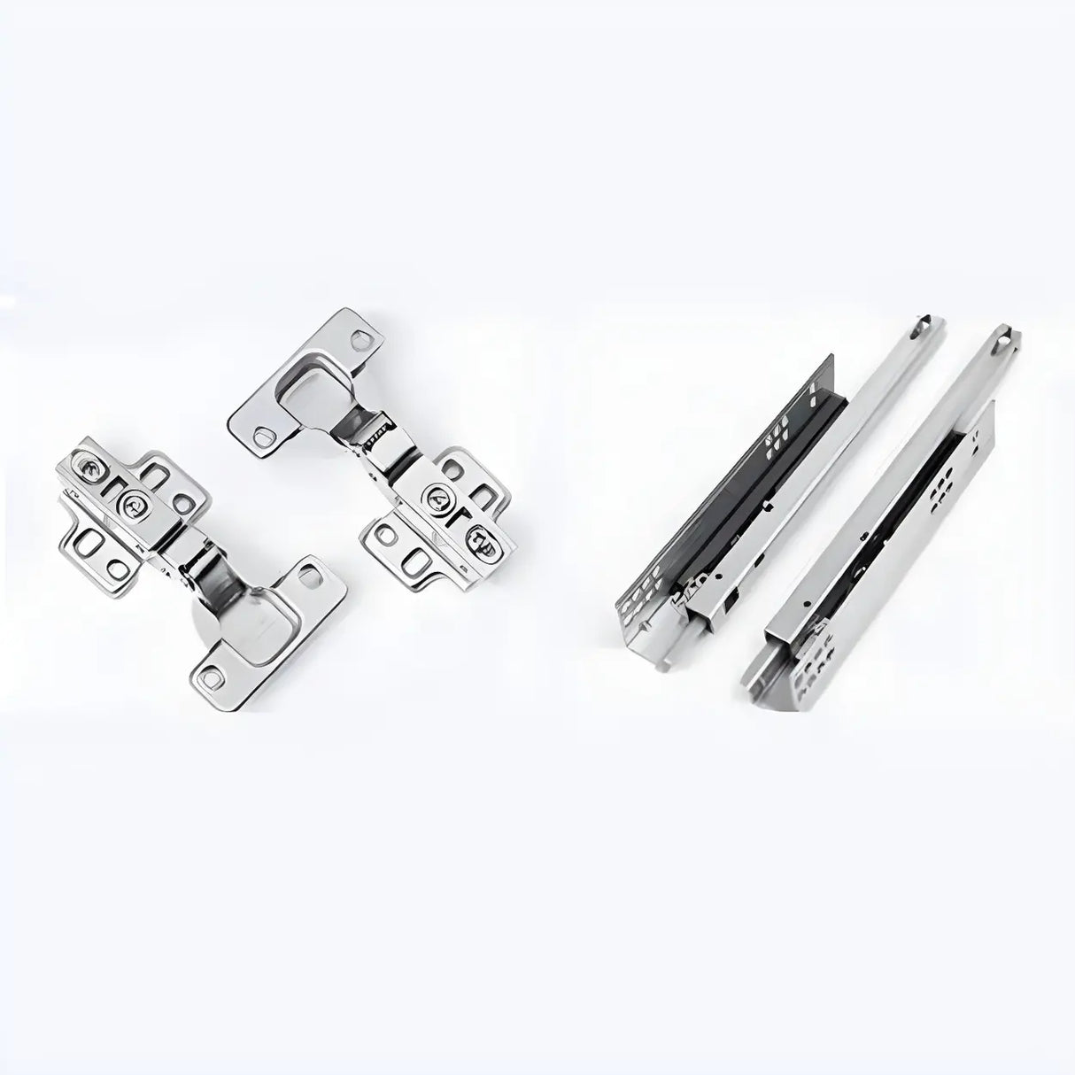 White Stone Sink Gold Faucet Wall Mounted Bath Vanity Set Image - 11