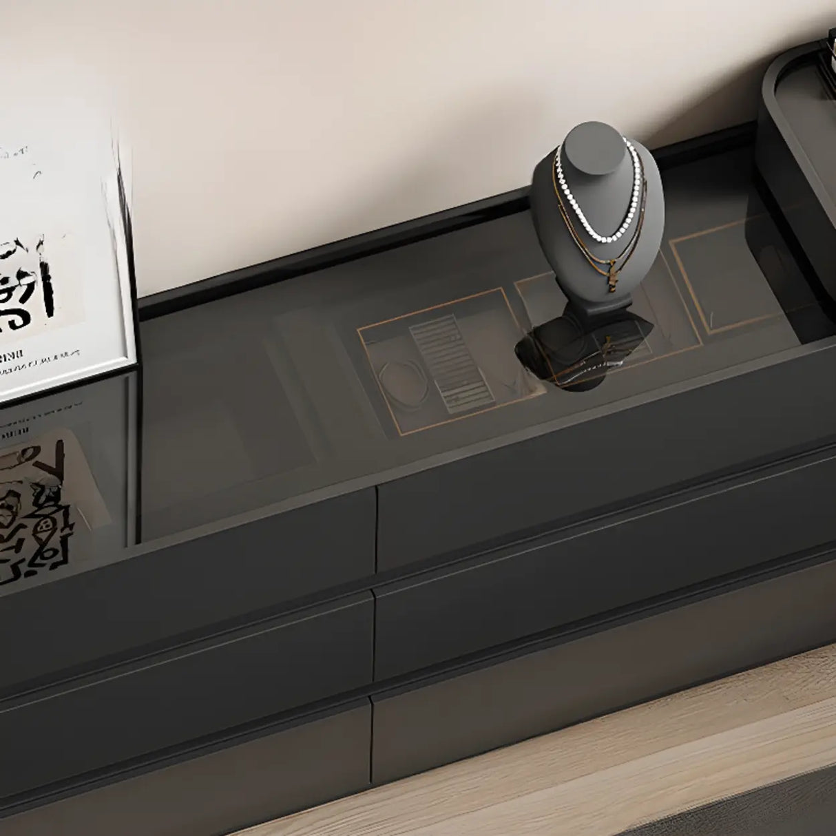 White Storage Pedestal Entrance Console Table with Drawer Image - 11