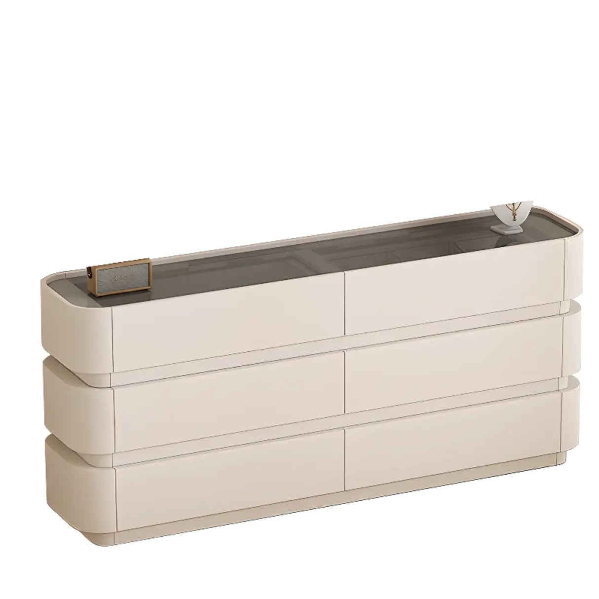 White Storage Pedestal Entrance Console Table with Drawer Image - 3