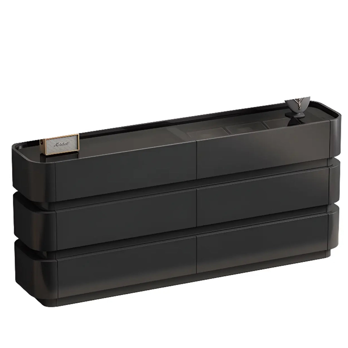 White Storage Pedestal Entrance Console Table with Drawer Image - 5