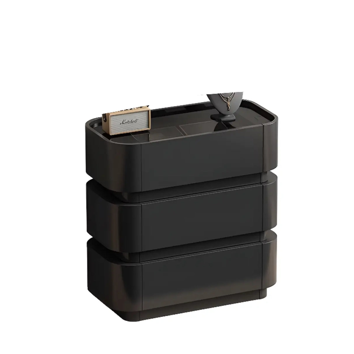 White Storage Pedestal Entrance Console Table with Drawer Image - 7