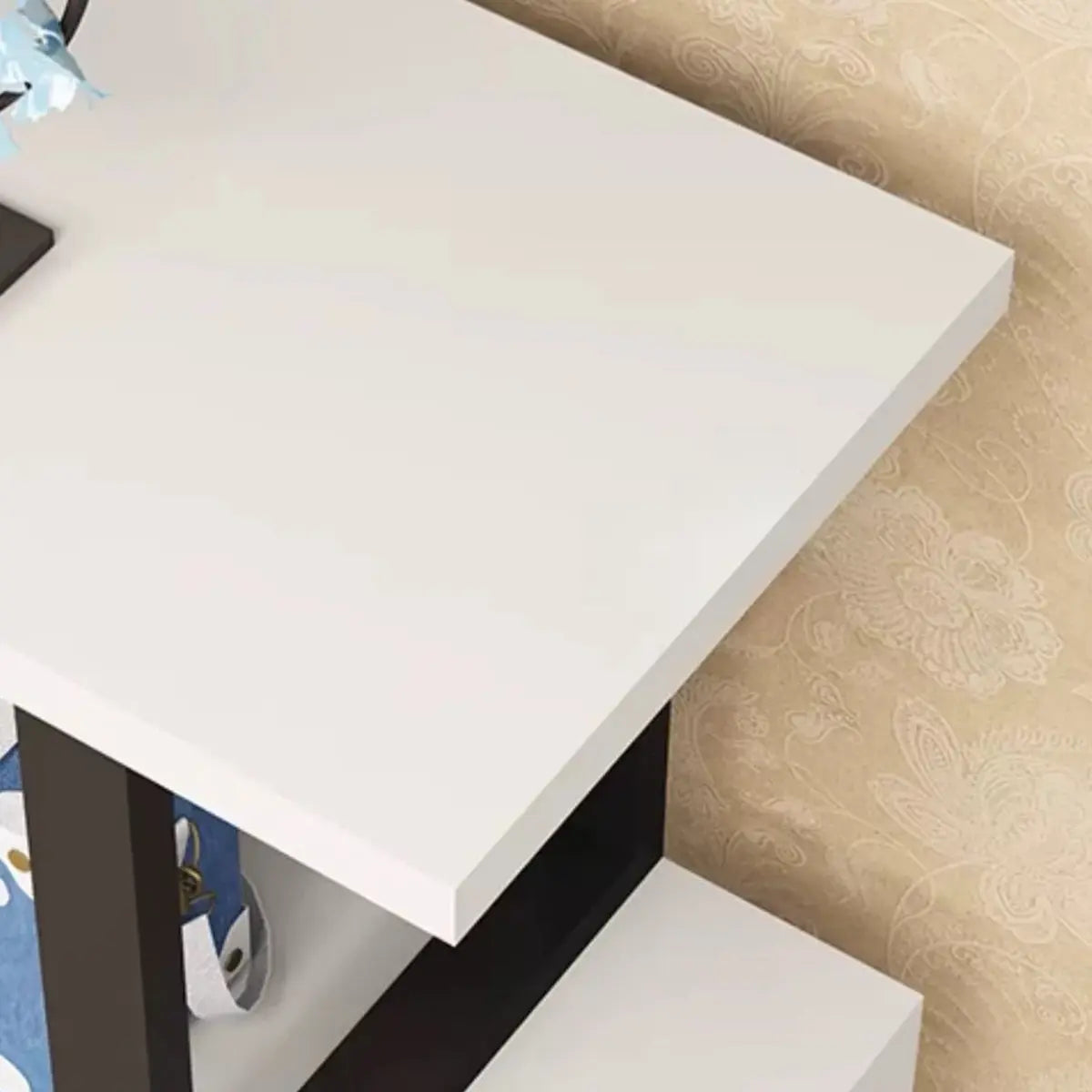 White Stylish Alloy Open Etagere Display Bookshelf Image - 6