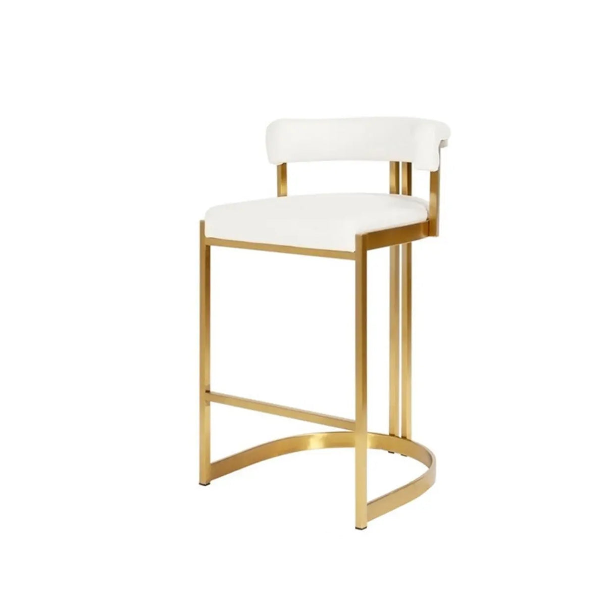 Lavish Midnight Black/White Tanned Hide Barrel Bar Stools with Backrest and Foot Pedestal Image - 7