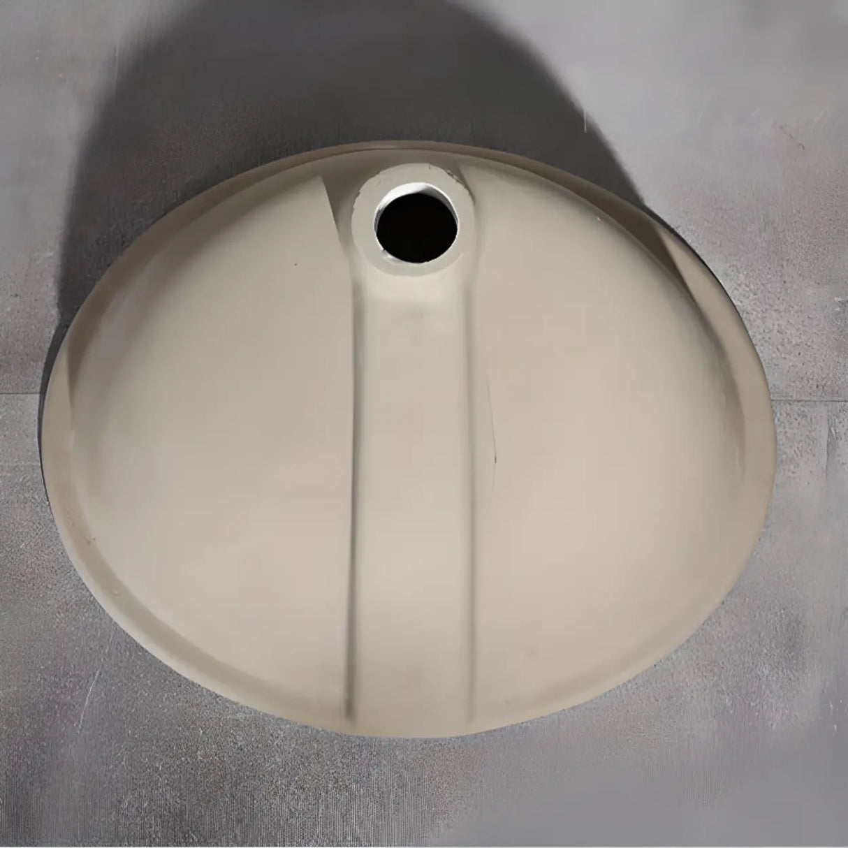 White Undermount Oval Ceramic Center Trapway Sink Image - 10