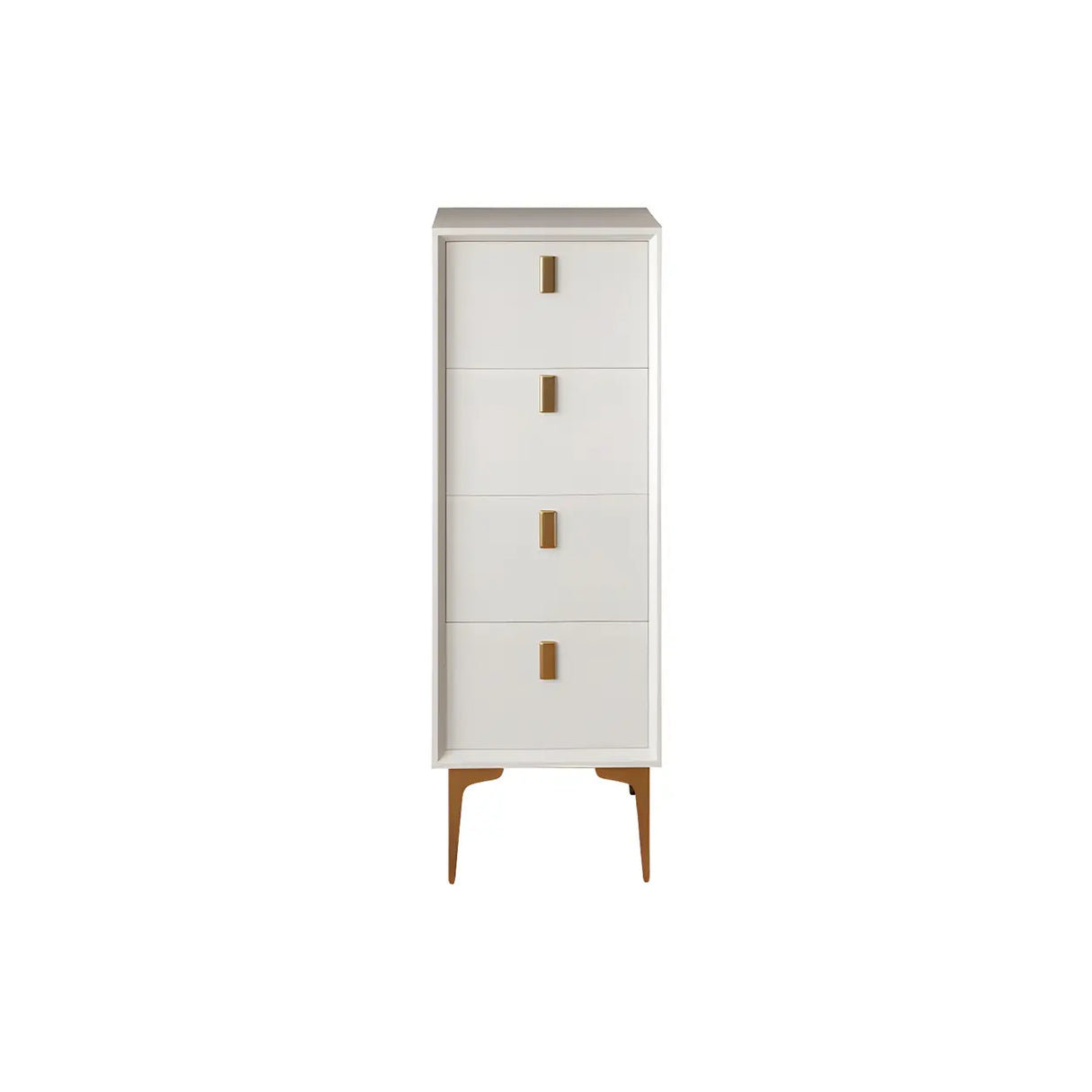 White Vertical Solid Wood Semainier with Drawers Image - 2