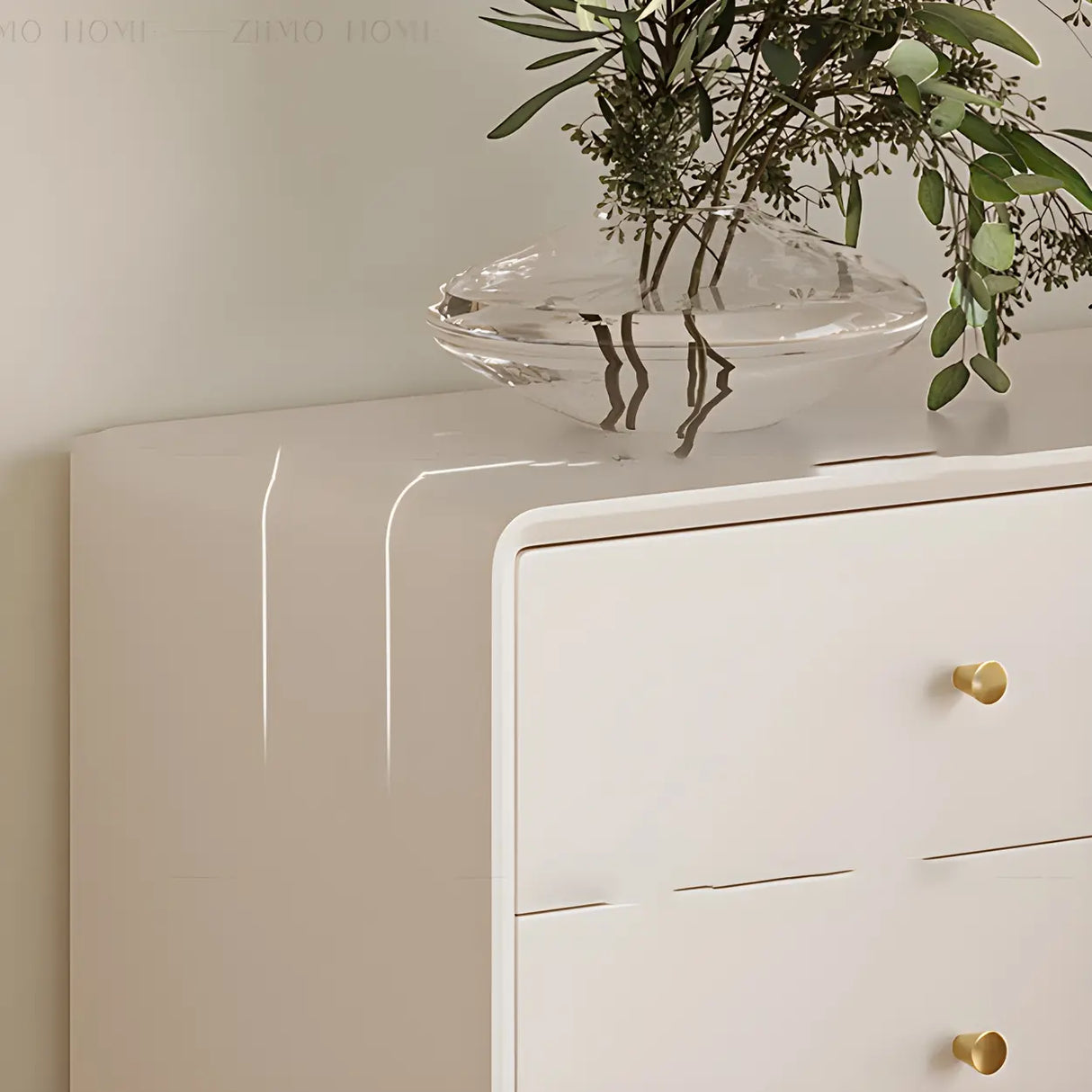 White Waterproof Wood Soft Close Drawers Accent Chests Image - 13