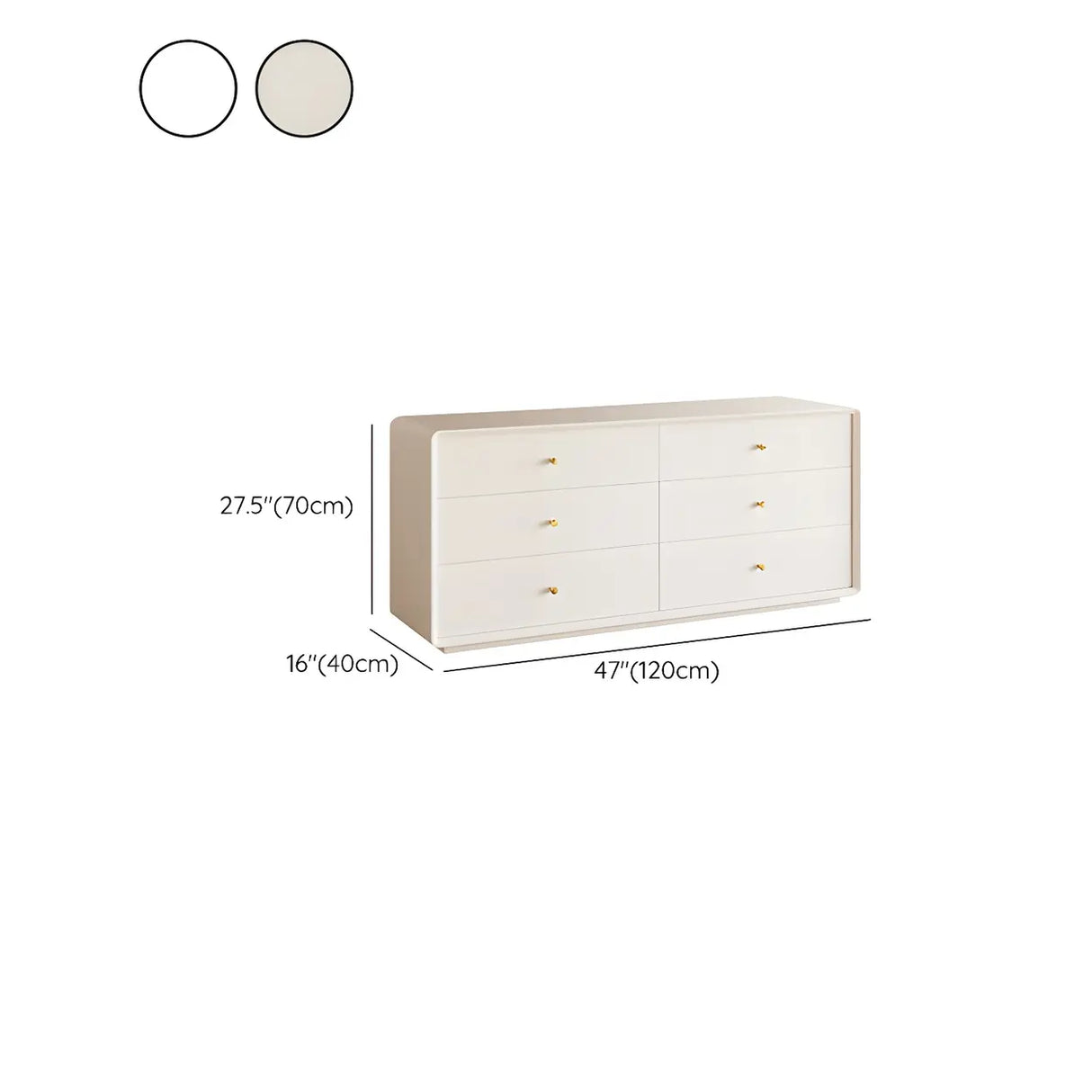 White Waterproof Wood Soft Close Drawers Accent Chests Image - 18