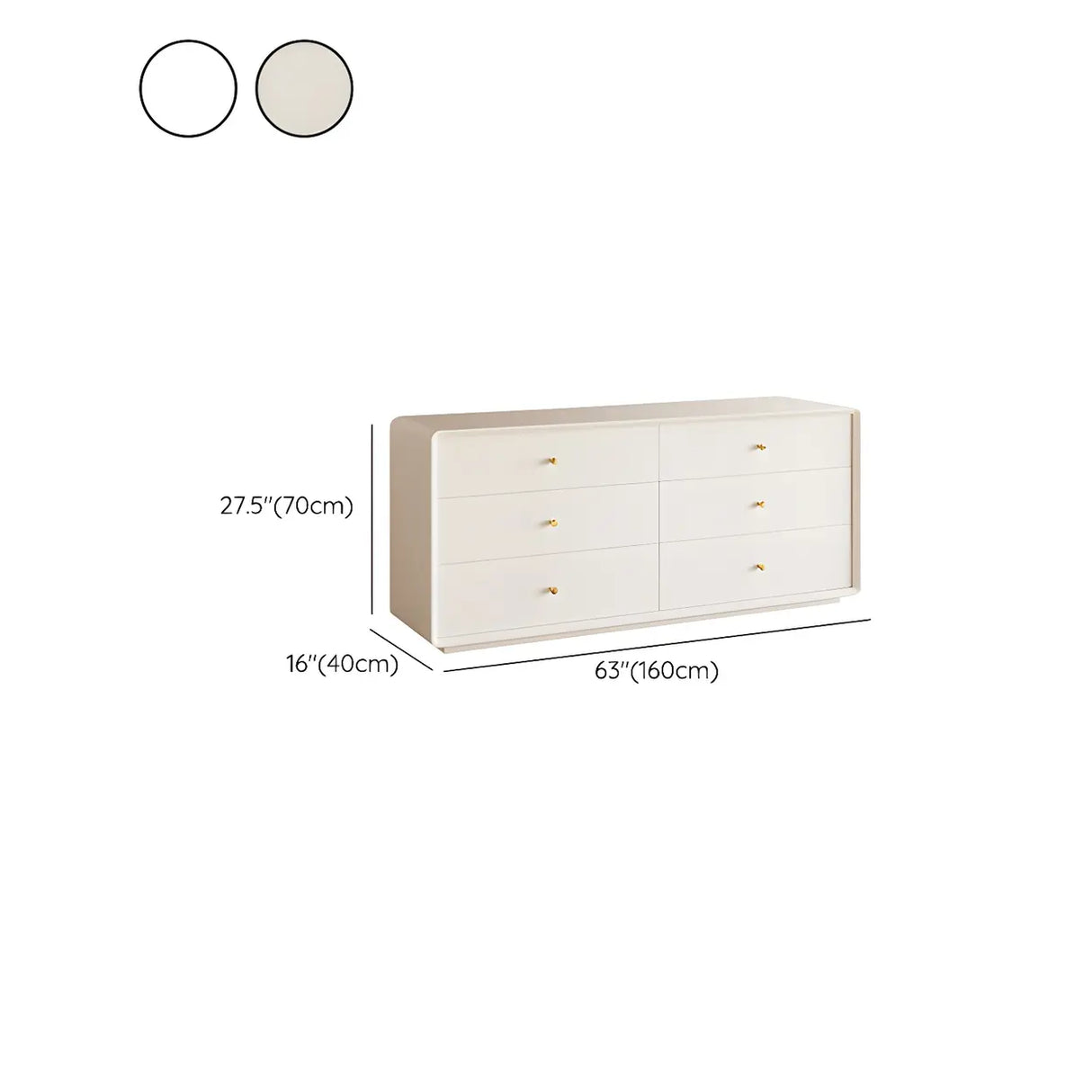 White Waterproof Wood Soft Close Drawers Accent Chests Image - 20