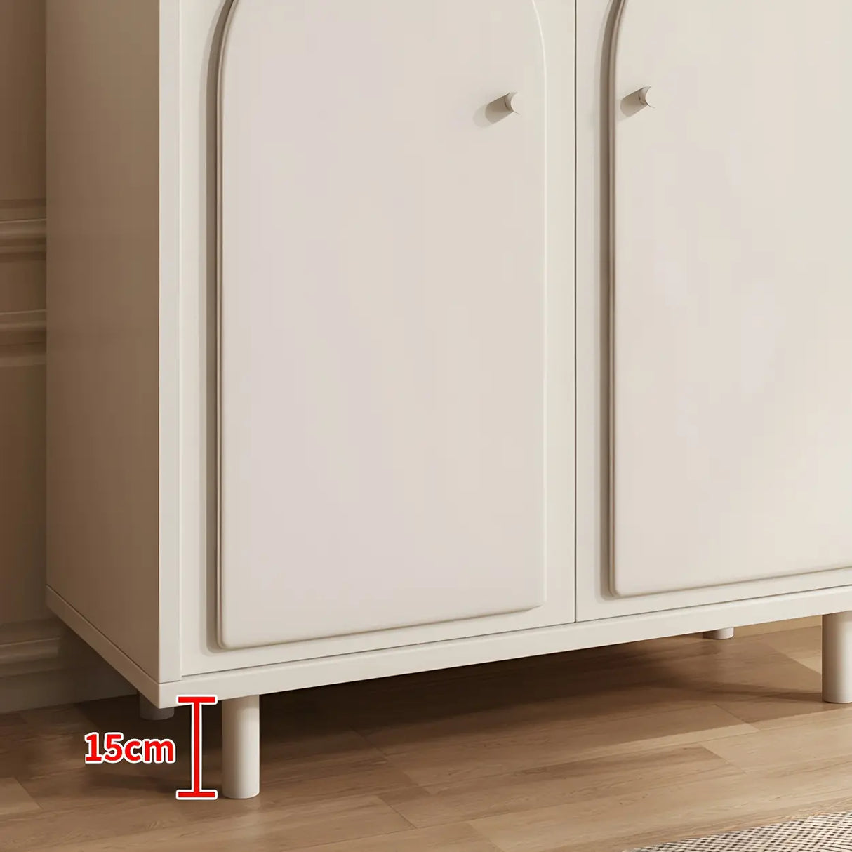White Wood Cabinet Combo Dresser with Soft-Close Drawer Image - 9