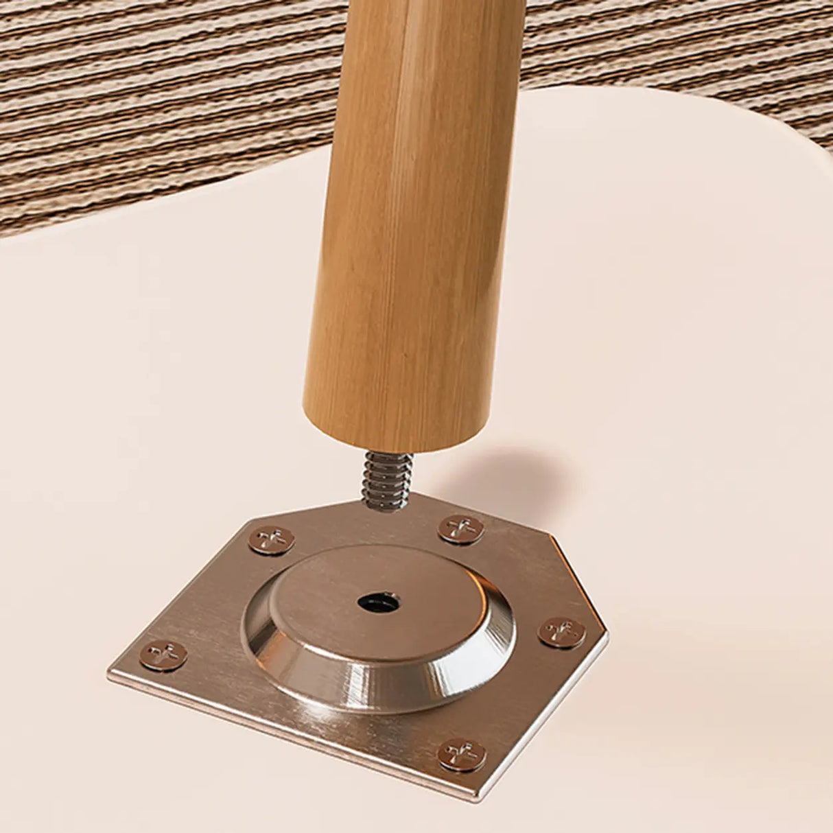 White Wood Free Form Shelf Coffee Table with Four Legs Image - 9