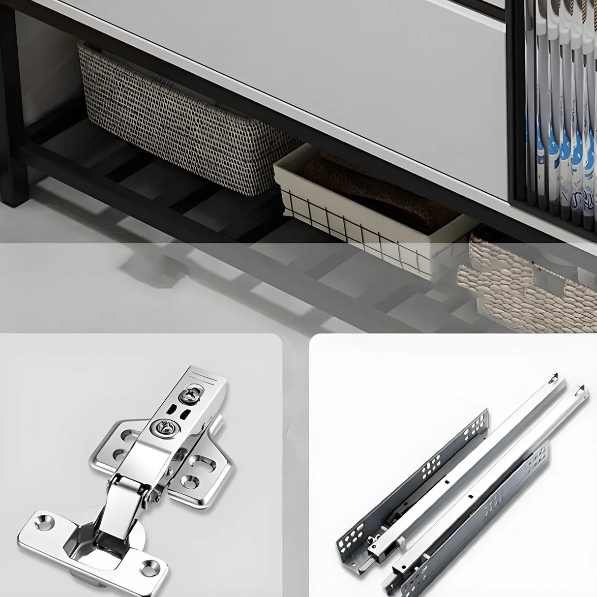 White Wood Modern Bathroom Vanity with Ceramic Top and Sink Image - 14