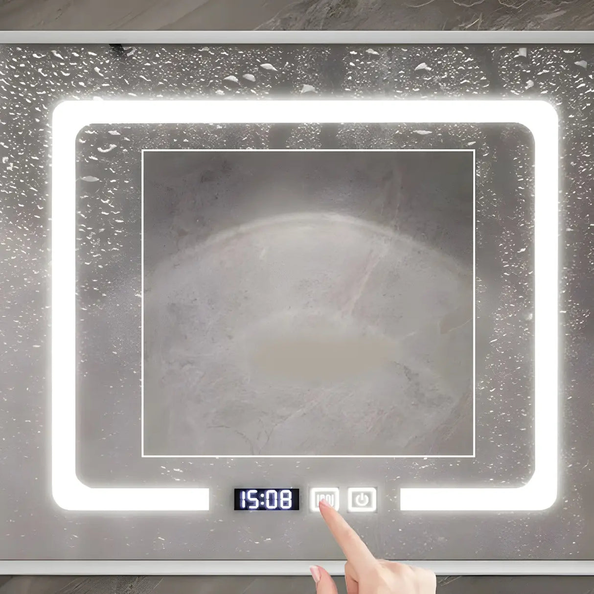 White Wood Modern Bathroom Vanity with Ceramic Top and Sink Image - 7