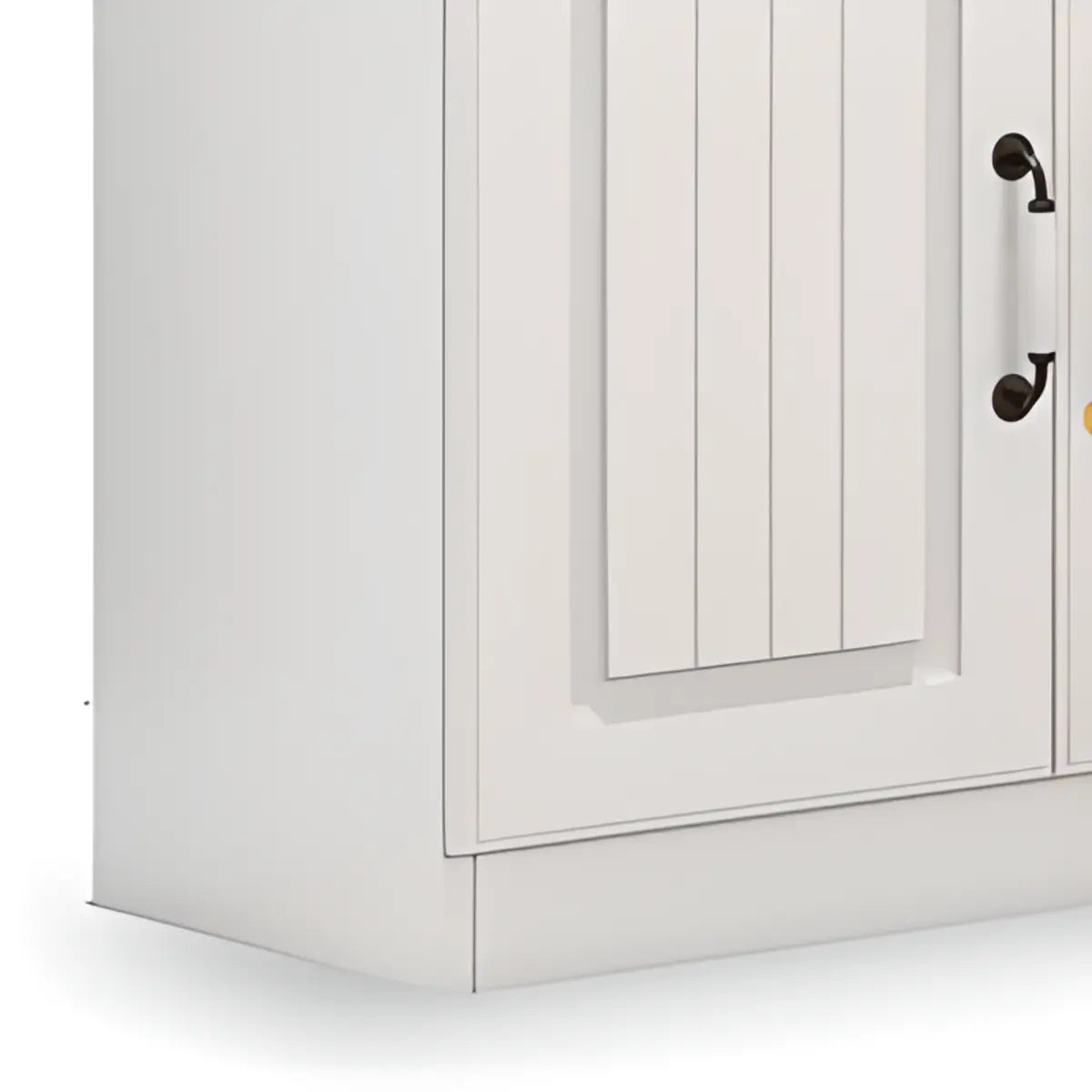 White Wood Shoe Storage Drawers Coat Rack with Shelves Image - 5