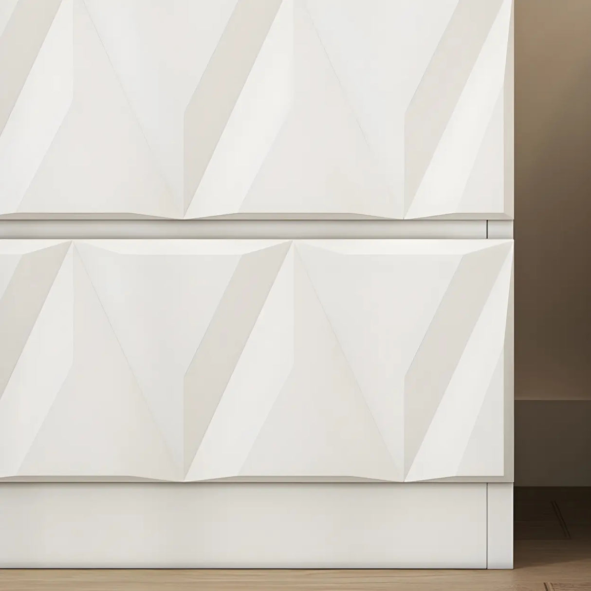 White Wood Soft-Close Drawers Dresser Chest Image - 14