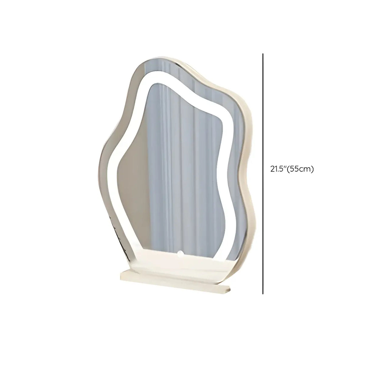 White Wood Stone Makeup Vanity with Drawers and Seat Image - 14