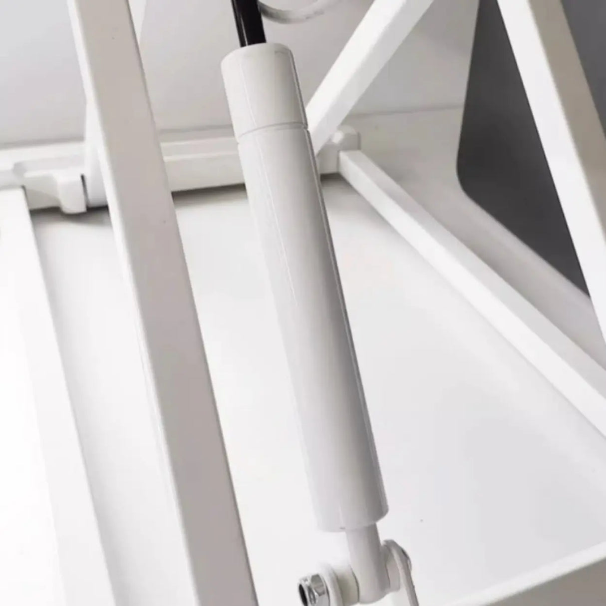 White Wooden Small Adjustable Standing Desk Converter Image - 10