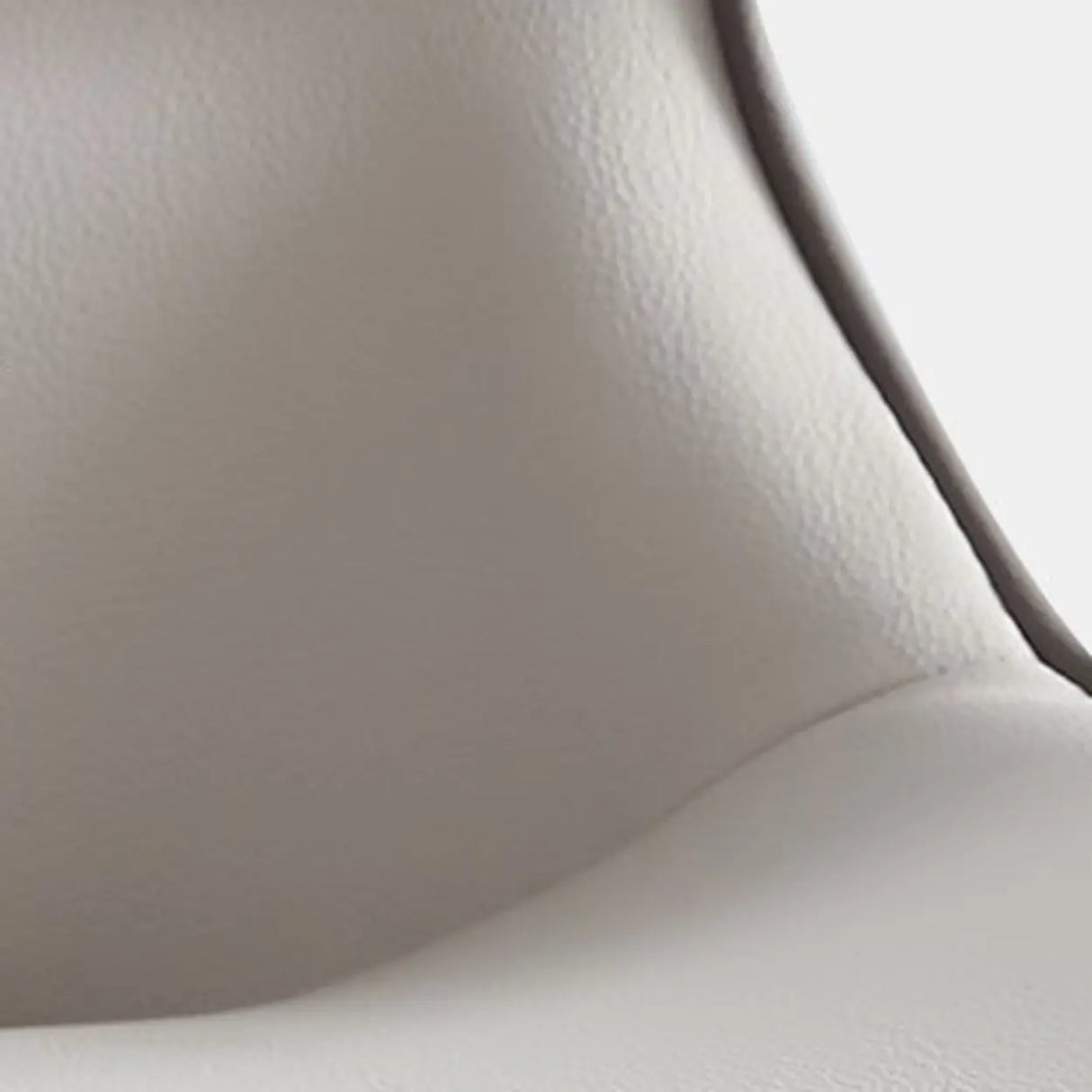 Wingback Leather Upholstered Armless Metal Dining Chair Image - 7