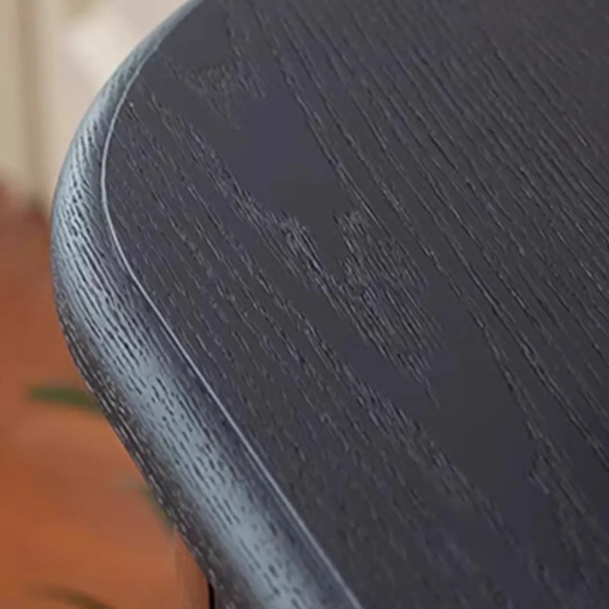 Wood Black-Brown Entry Cabinet Half Moon Console Table Image - 7