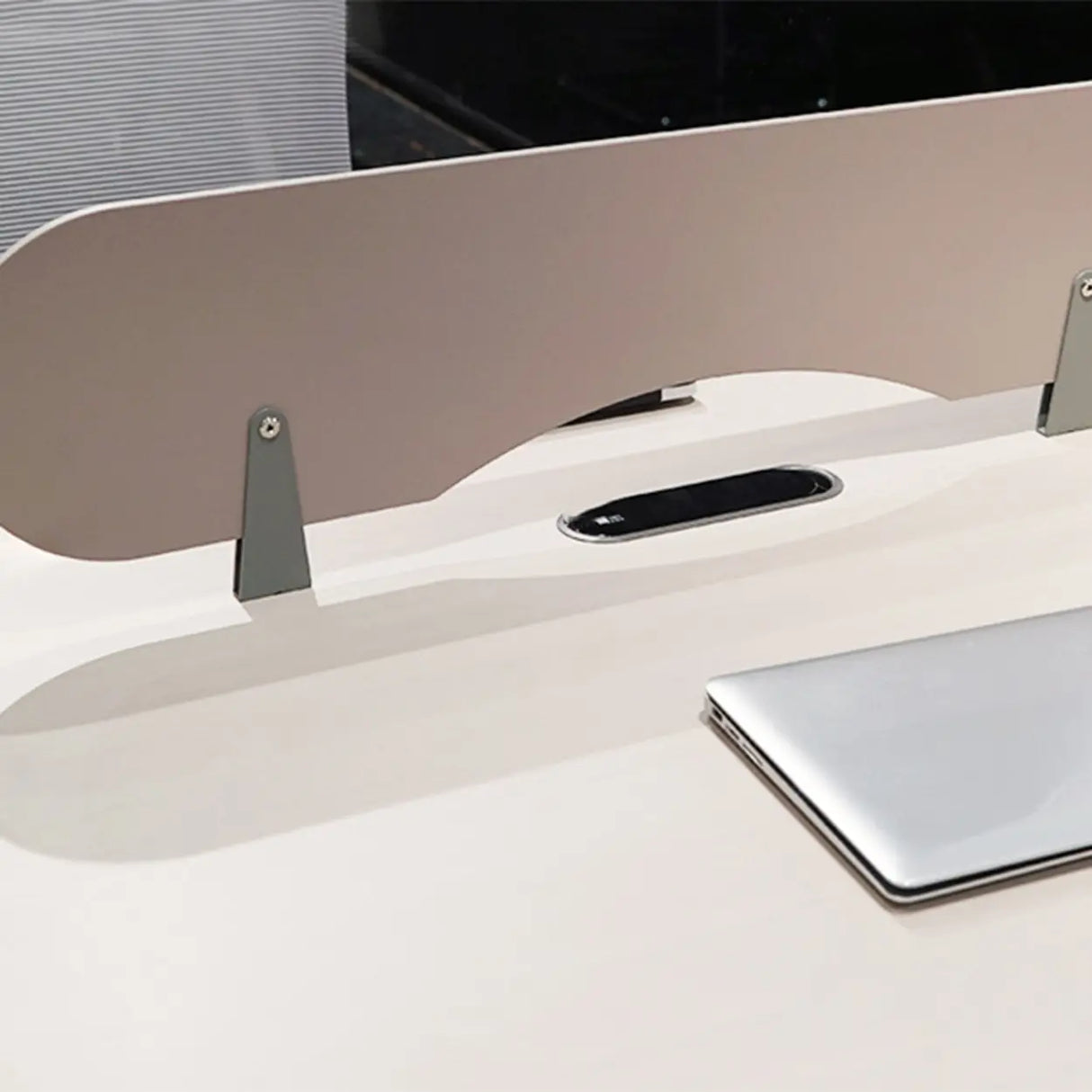 Wood Cabinet Exterior Shelf Dividers Computer Desk Image - 4