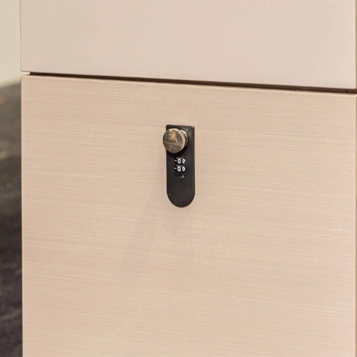 Wood Cabinet Exterior Shelf Dividers Computer Desk Image - 8