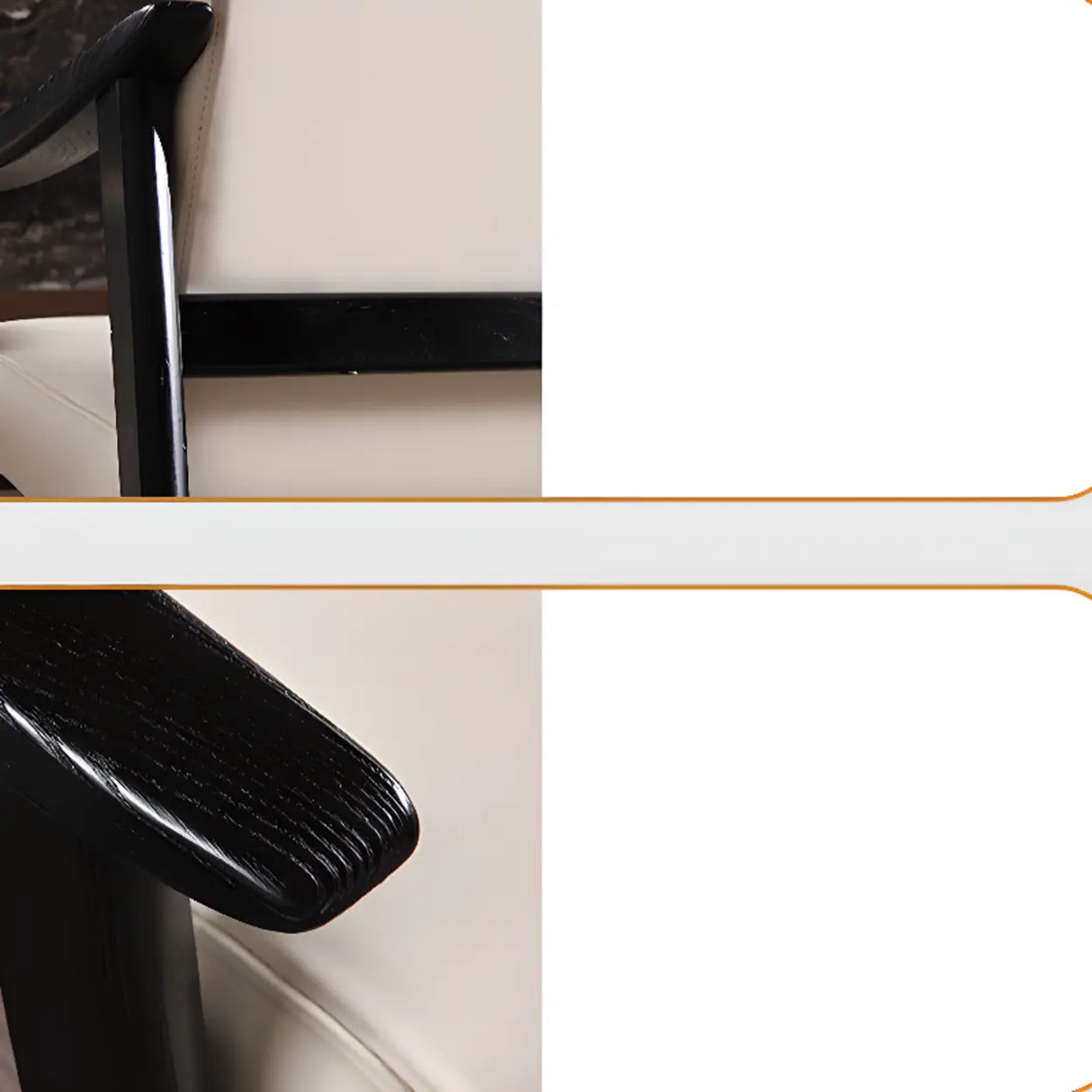 Wood Frame Armrest Cotton Parsons Dining Chair Grey Image - 12