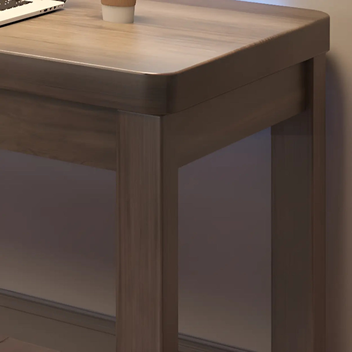 Wood Hutch Drawers L-Shape Double Computer Desk Image - 10