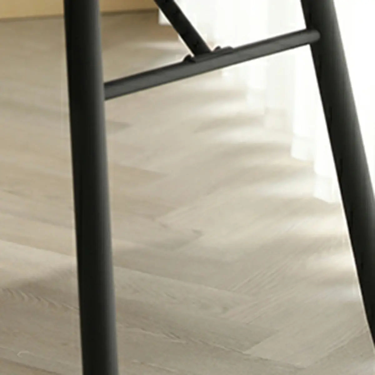 Wood Natural Finish Monitor Stand H-Shape Writing Desk Image - 8