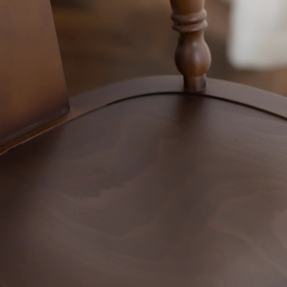 Wood Open Slat Back Ash Dining Chairs Black Walnut Image - 12