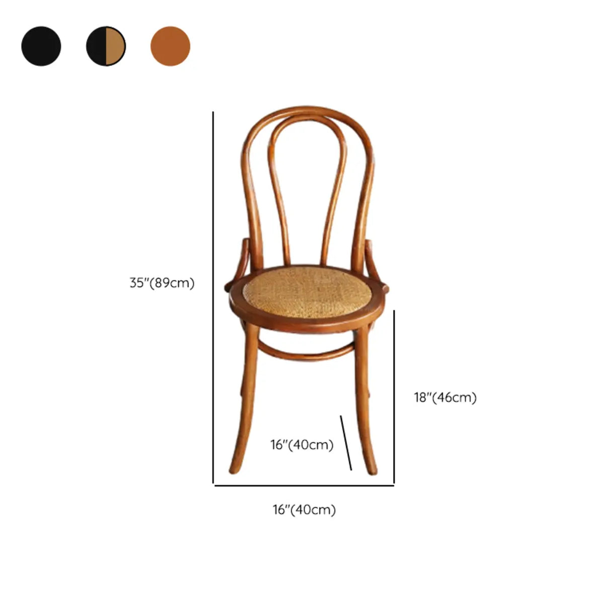 Wood Open Spindle Back Dining Chairs Walnut Finish Image - 14